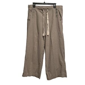 Saturday Sunday Women’s Stripe Drawstring Pants Brown